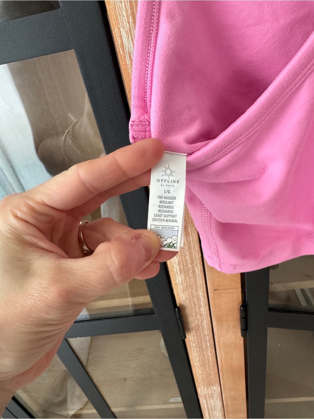 Aerie Recharge sports bra long line tank top The Hugger planet pink bubblegum - Picture 7 of 7